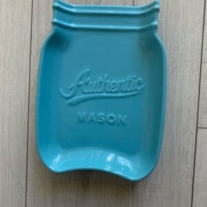 Jar Shaped Ceramic Plate - Blue